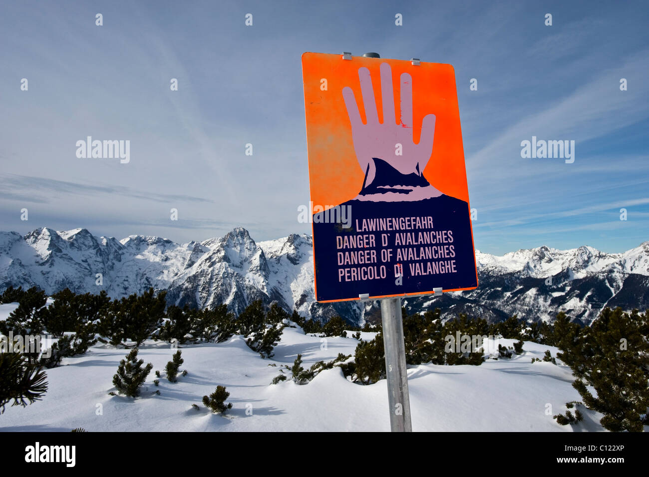 Warning Sign Danger Avalanches High Resolution Stock Photography and Images  - Alamy