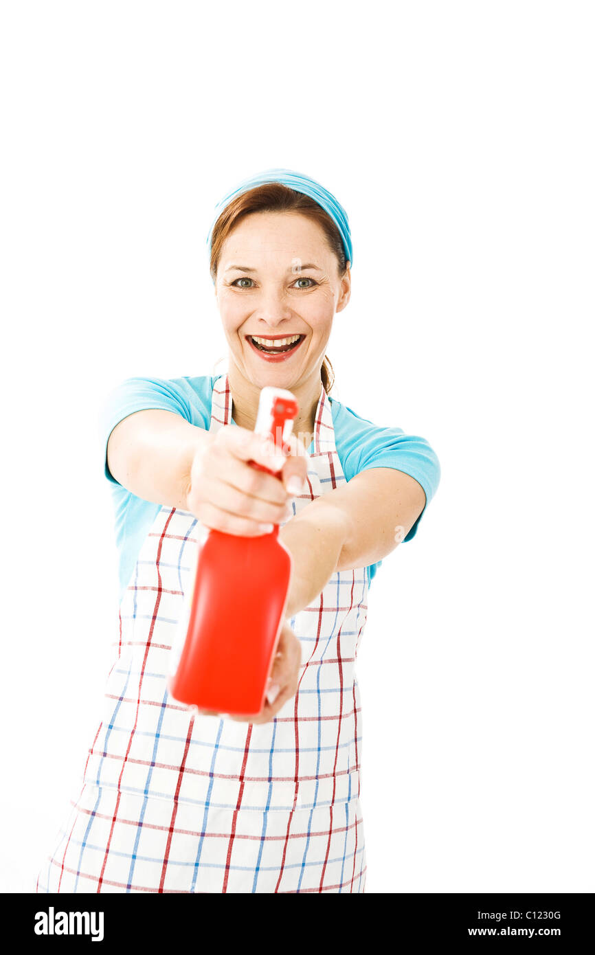 Cleaning lady at work Stock Photo Alamy
