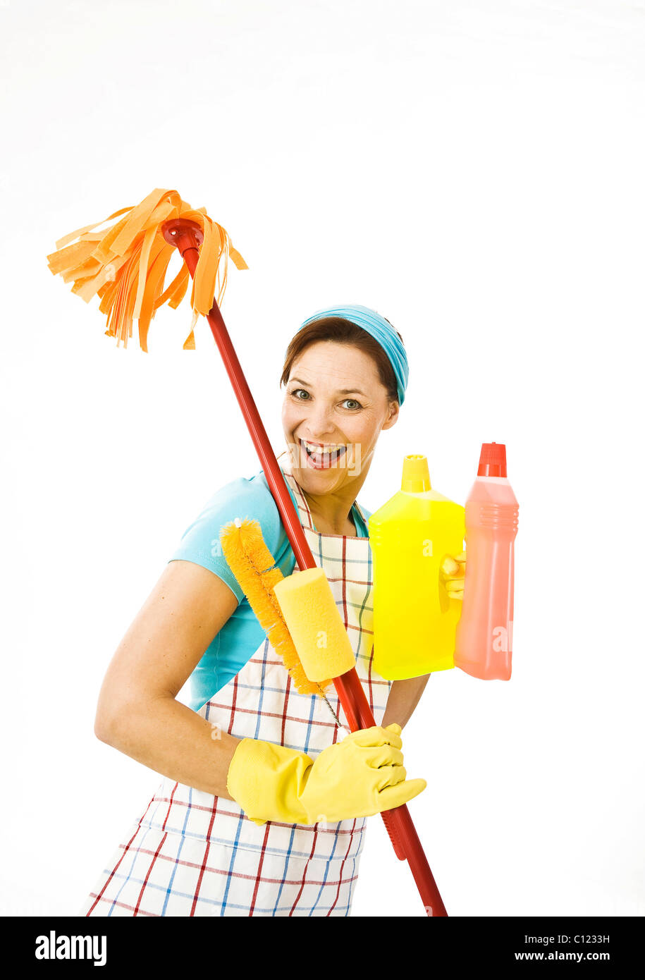 Cleaning lady hi-res stock photography and images - Alamy