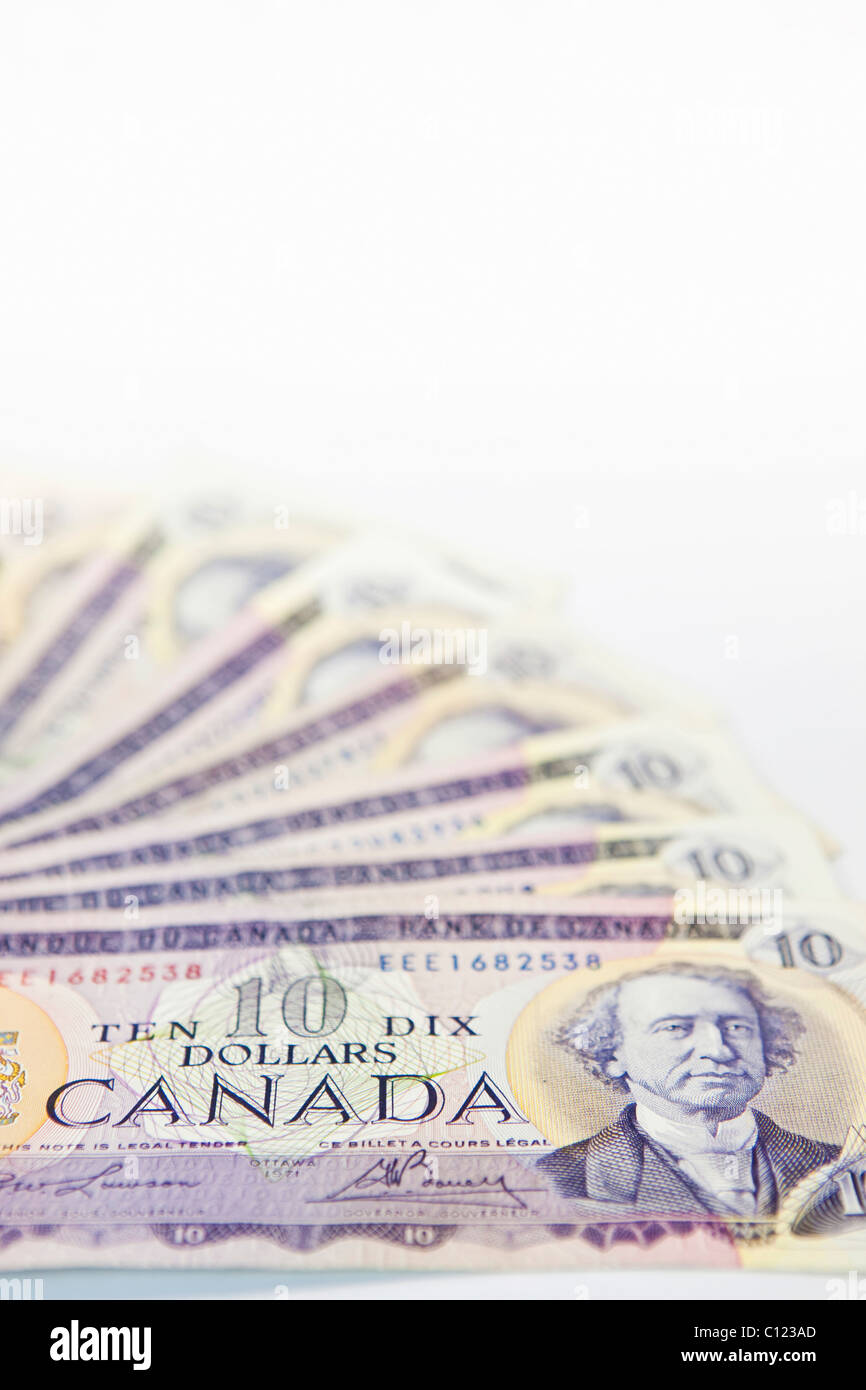 Canadian dollars Stock Photo
