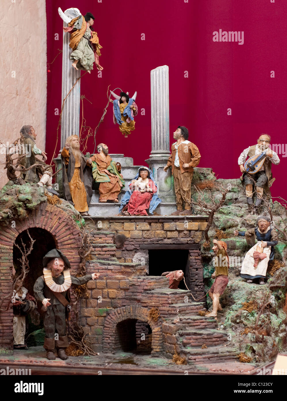 neapolitan crib figures Stock Photo Alamy
