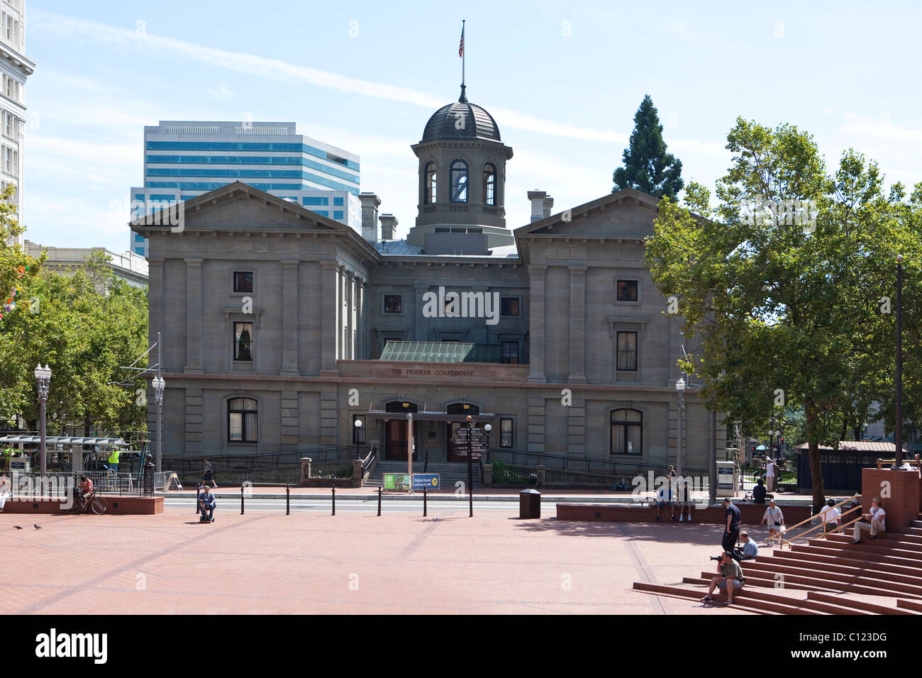 View of the Pioneer Courthouse, Pioneer Courthouse Square, Portland