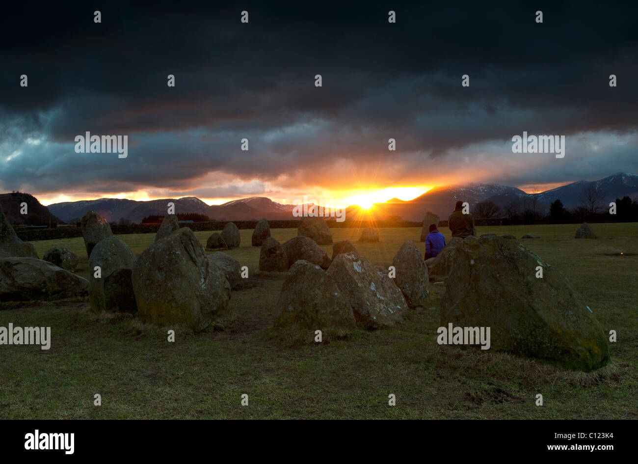 Castlerigg Stone Circle Lake District Cumbria UK Stock Photo