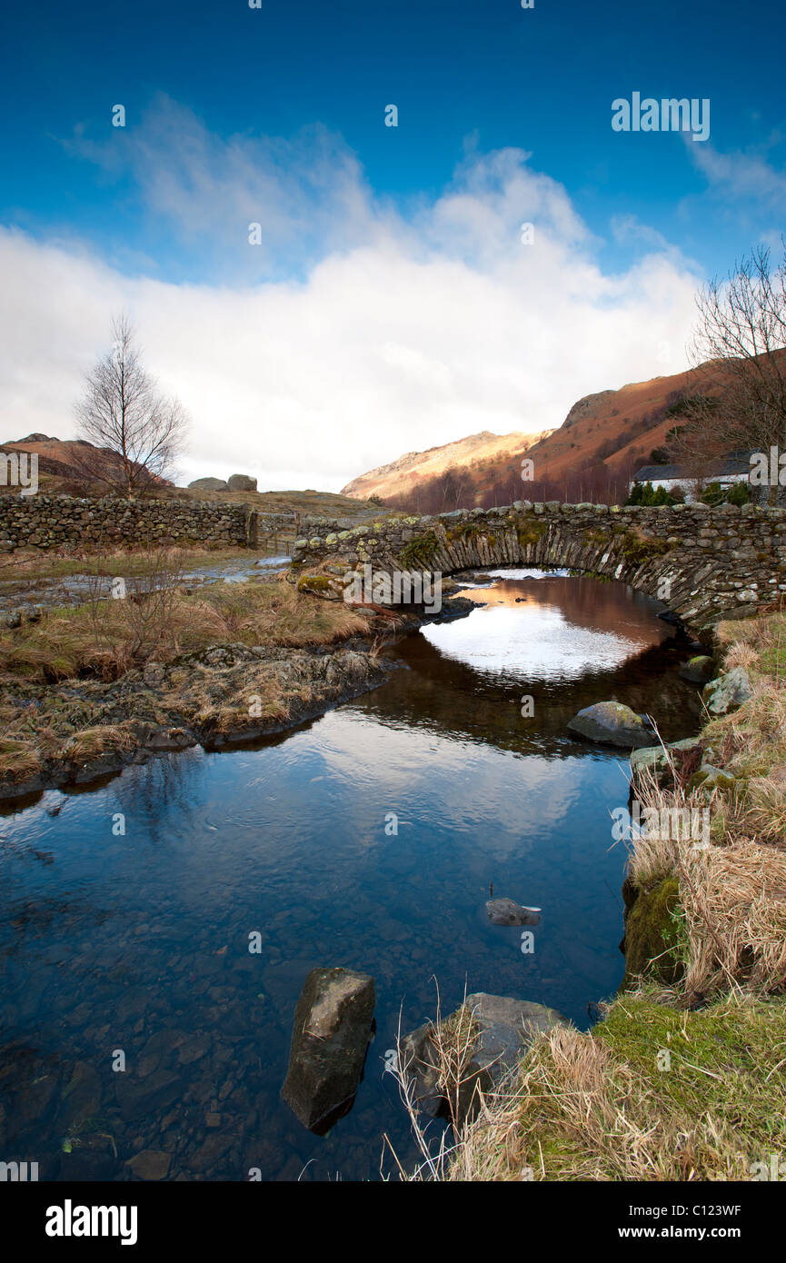 Pack Horse Bridge Watendlath Lake District Cumbria Stock Photo Alamy