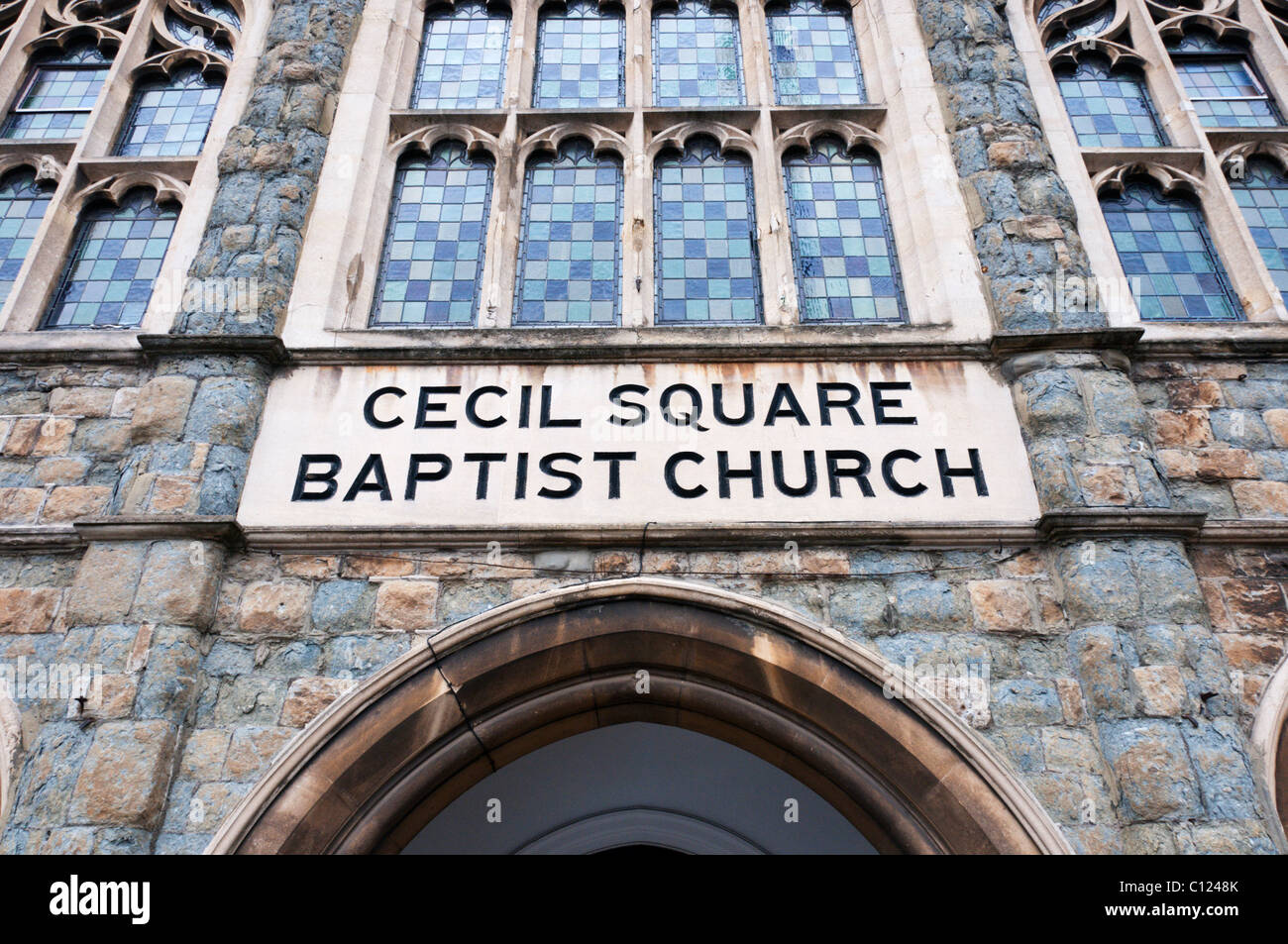Sign for Cecil Square Baptist Church in Margate, Kent Stock Photo Alamy