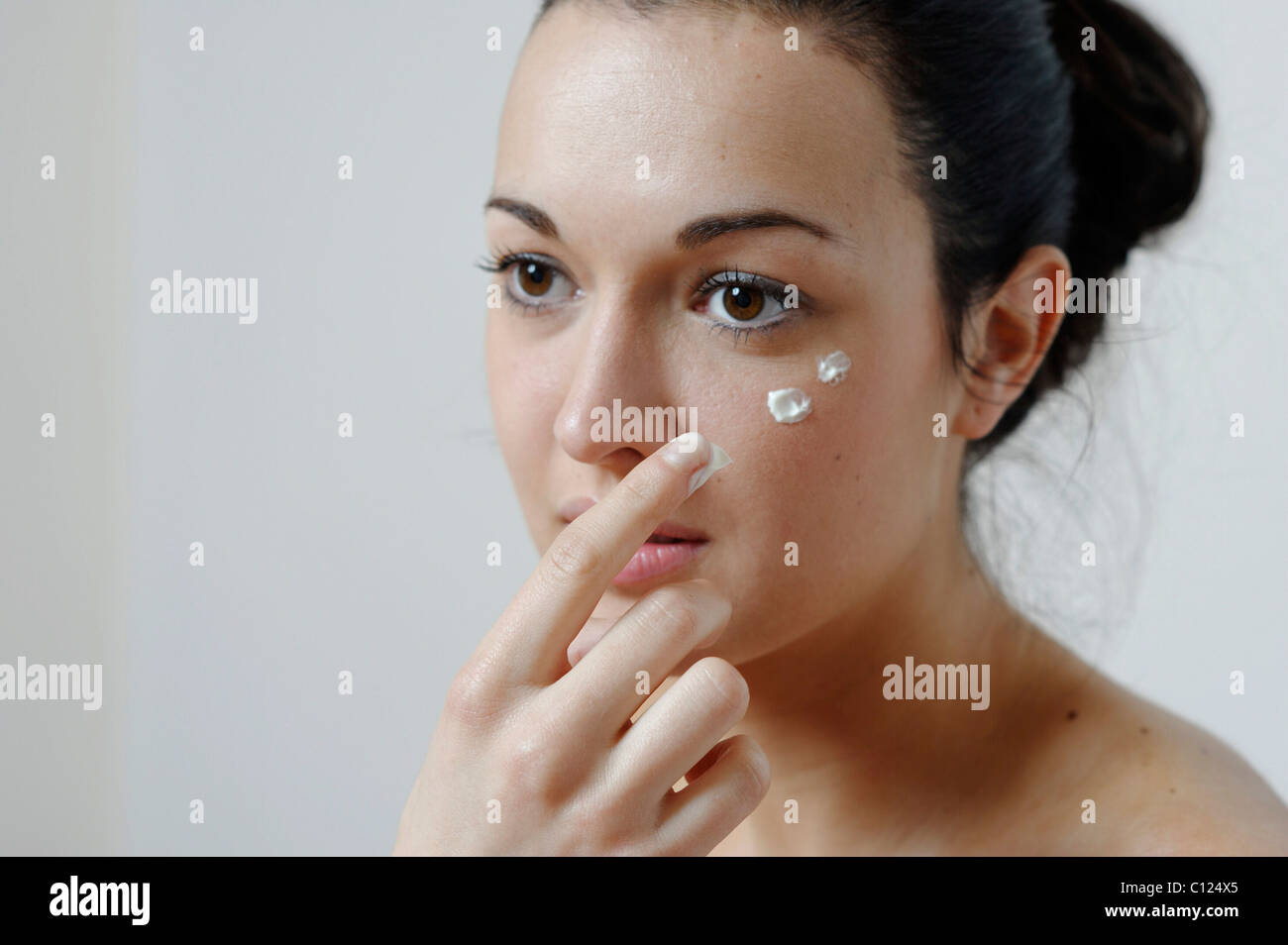 Young woman, body care, skin care Stock Photo