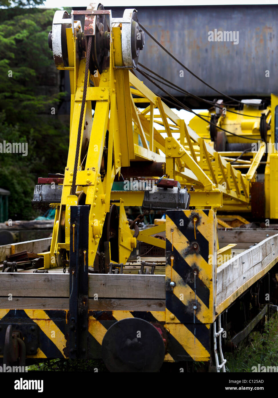 mobile railway crane Montrose Caledonian Railways Stock Photo