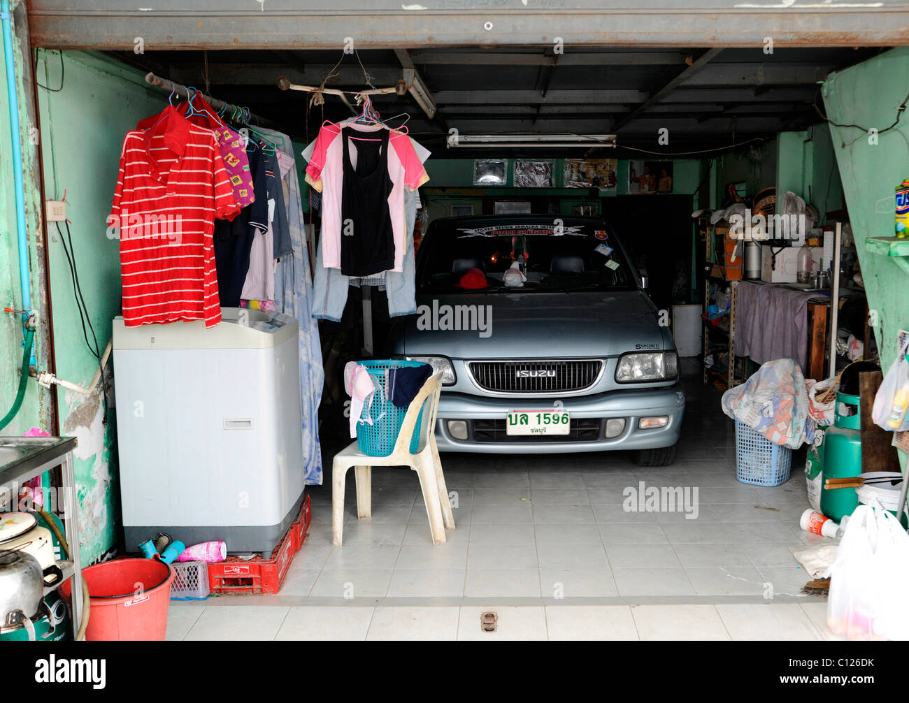 Car in the garage, Thailand, Asia Stock Photo