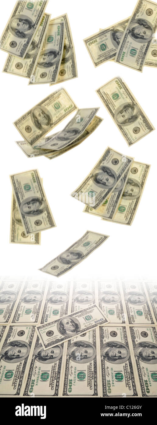 Bills, dollar, symbolic image for windfall gain Stock Photo