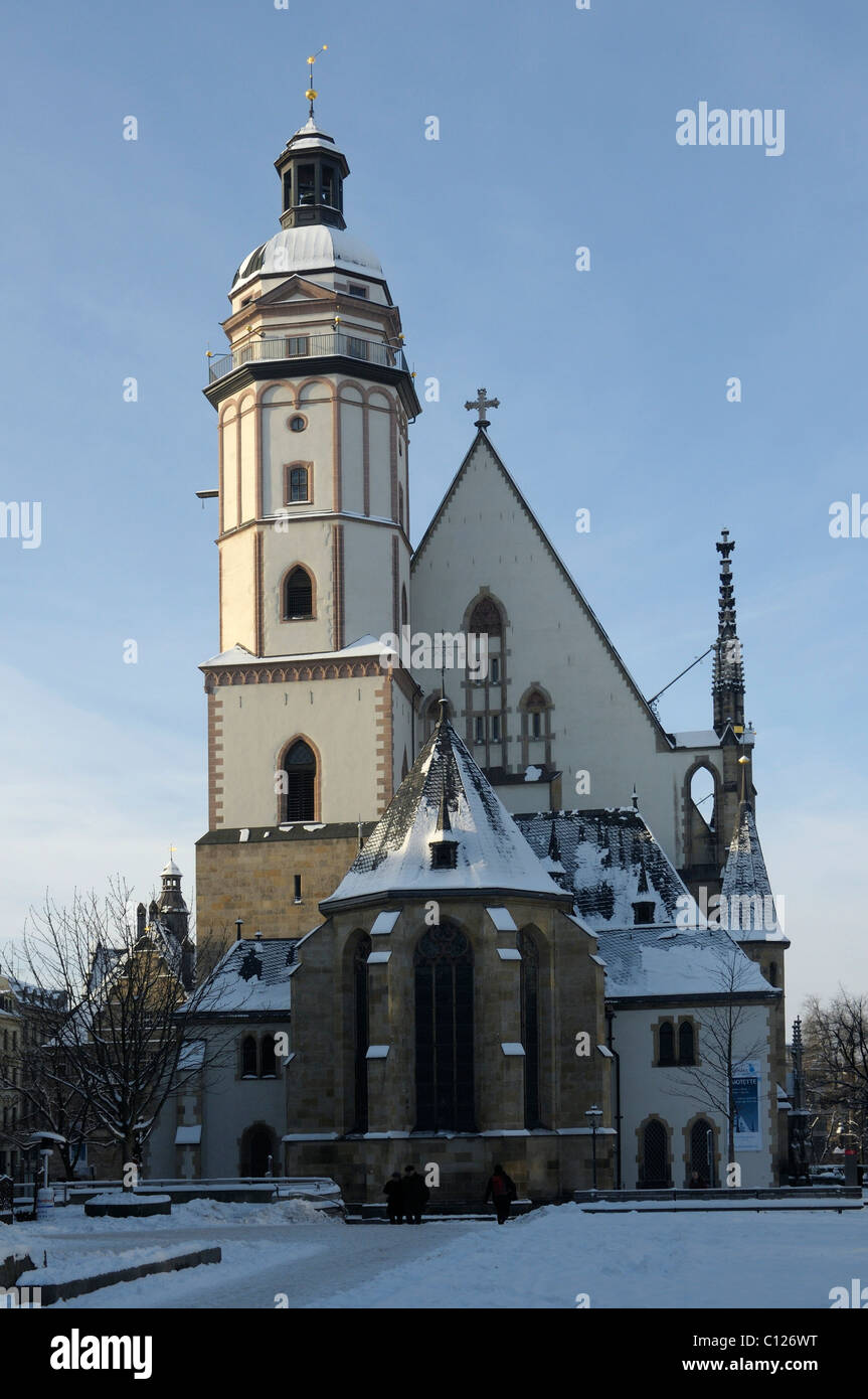 Thomaskirche church, Leipzig, Saxony, Germany, Europe Stock Photo