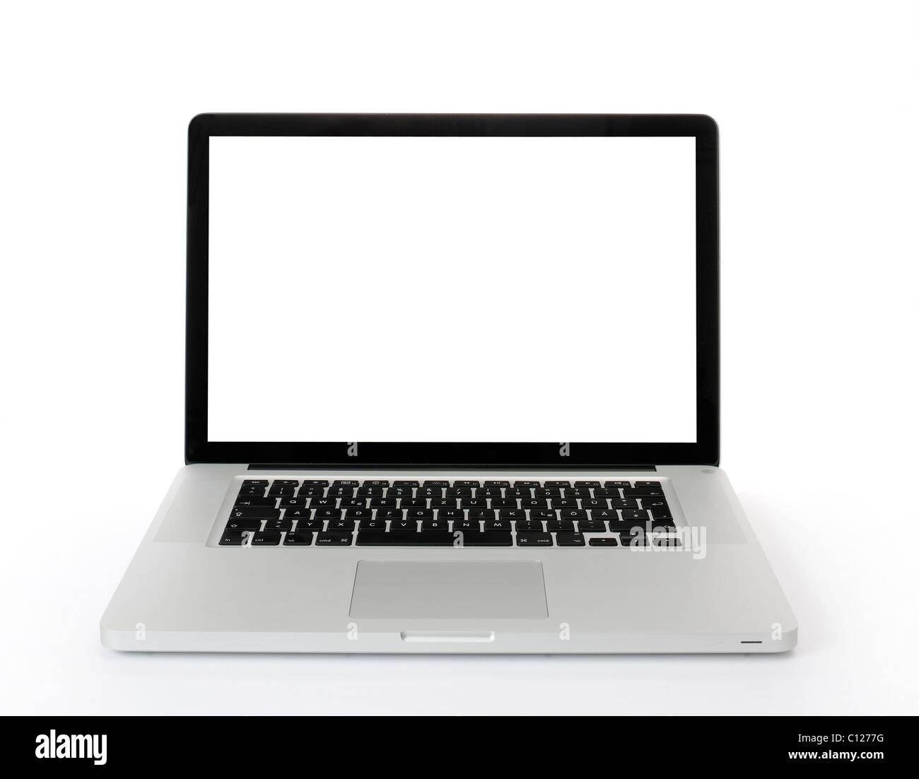 Laptop, blank screen Stock Photo Alamy