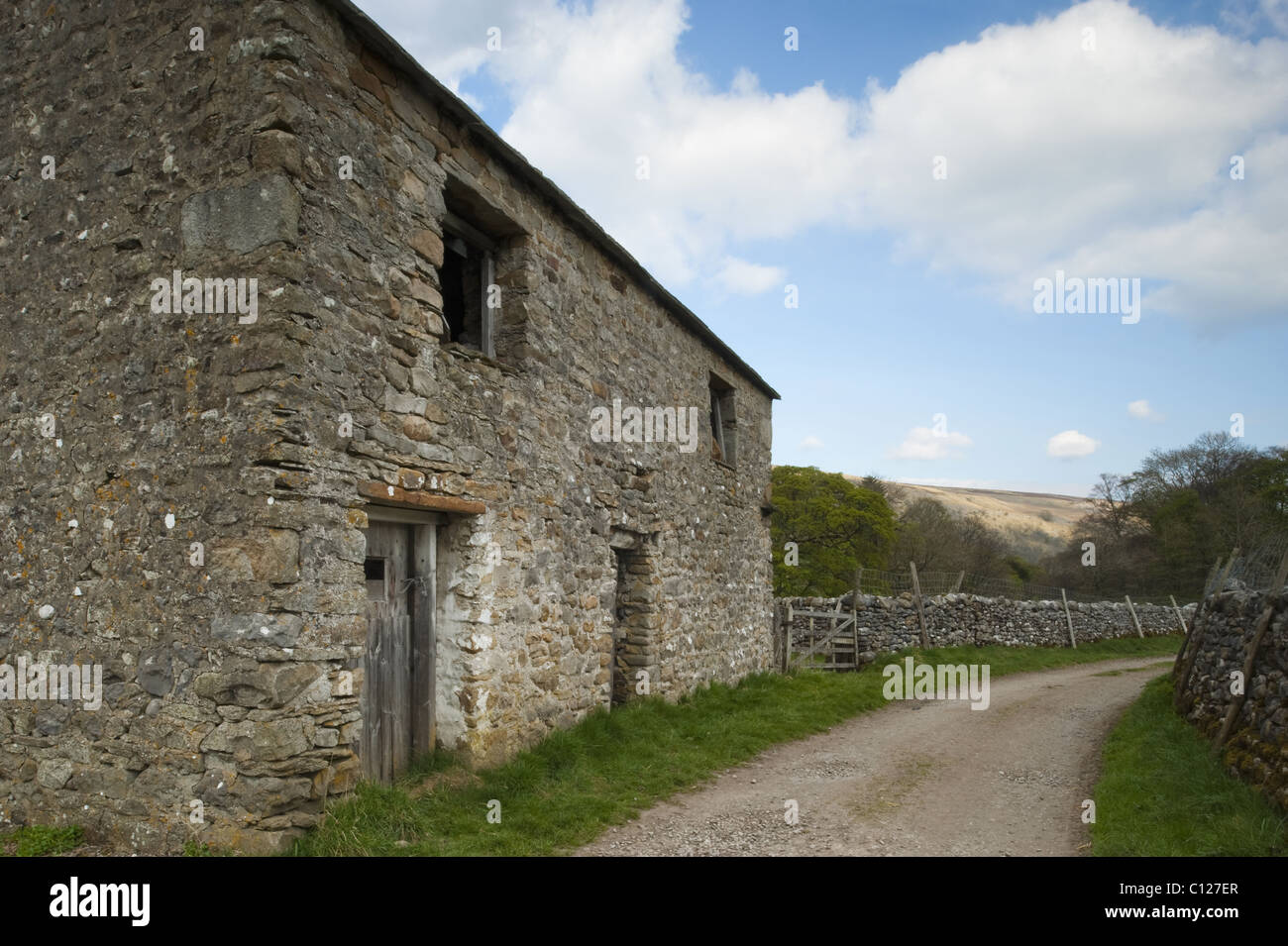 An abandoned farm worker's cottage, Arncliffe, Littondale. Stock Photo