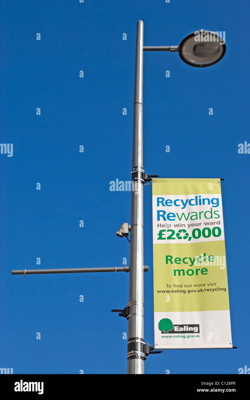 ealing council poster encouraging recycling, in ealing, west london