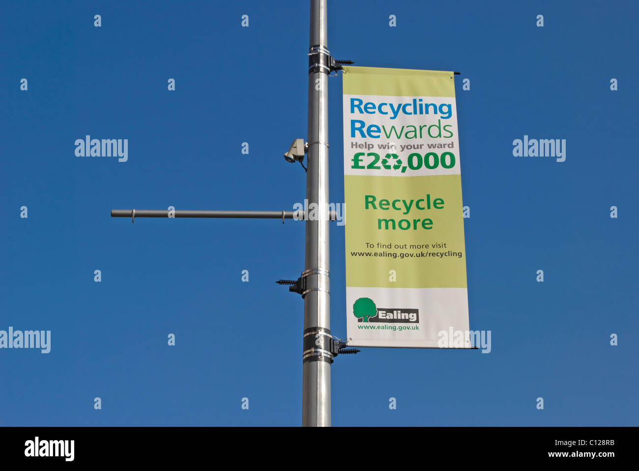 ealing council poster encouraging recycling, in ealing, west london, england Stock Photo