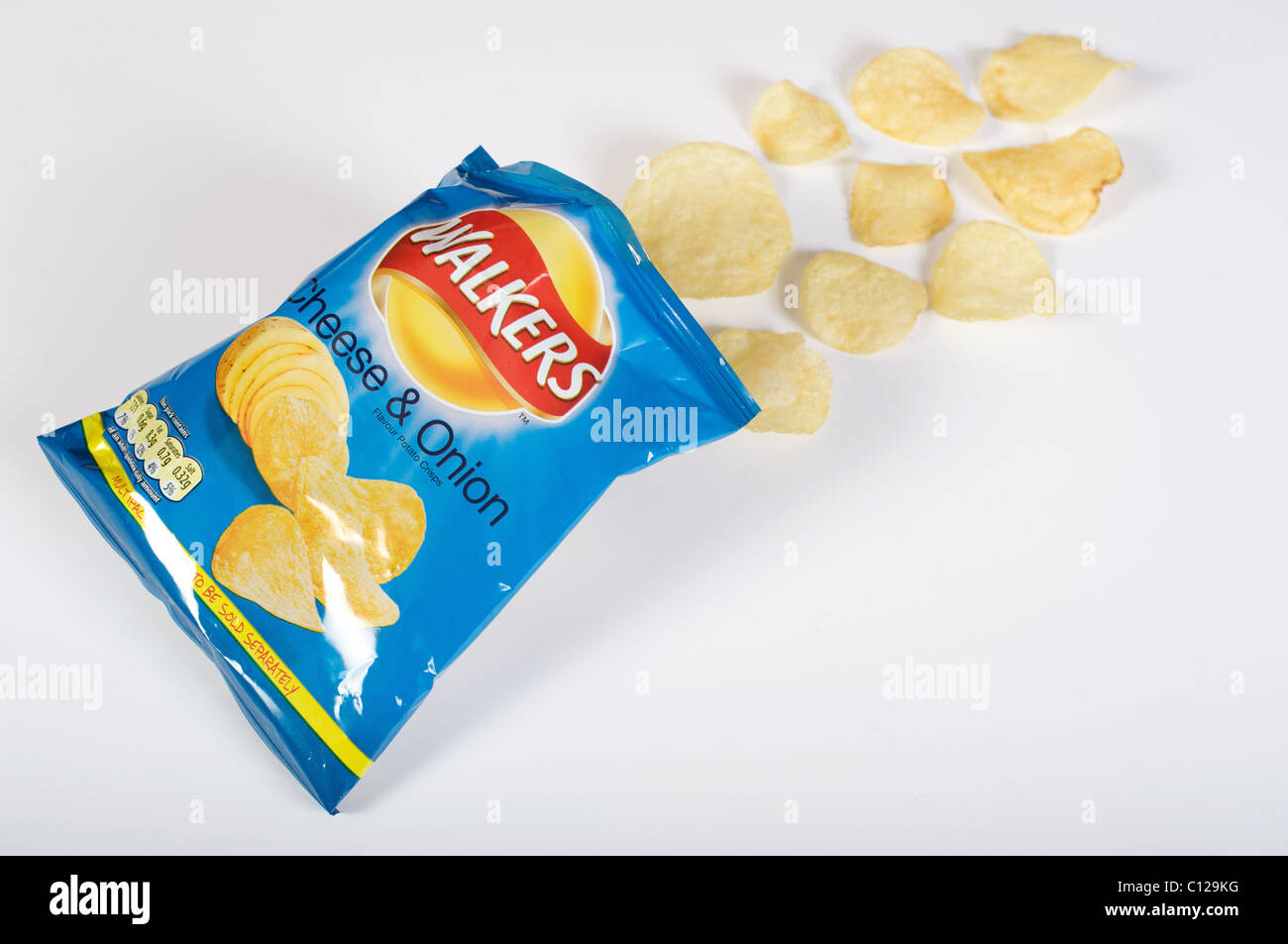 Walkers cheese and onion potato crisps Stock Photo Alamy
