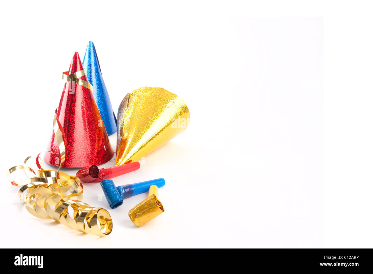 Party hats hat streamer streamers hires stock photography and images