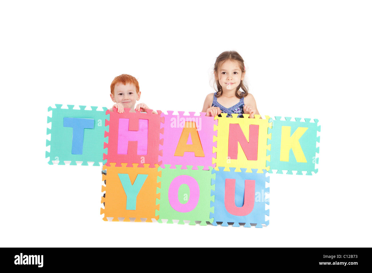 Image result for image of two kids holding a Thank you banner