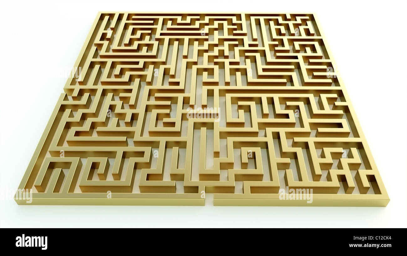 Golden maze Stock Photo