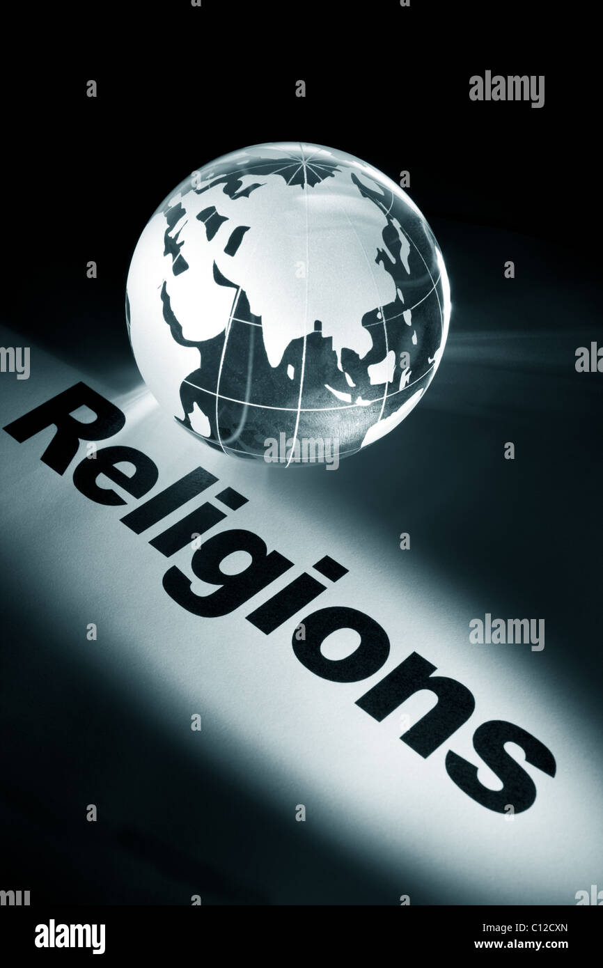globe, concept of religions Stock Photo