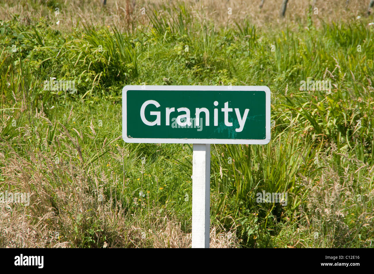 Granity sign, New Zealand Stock Photo