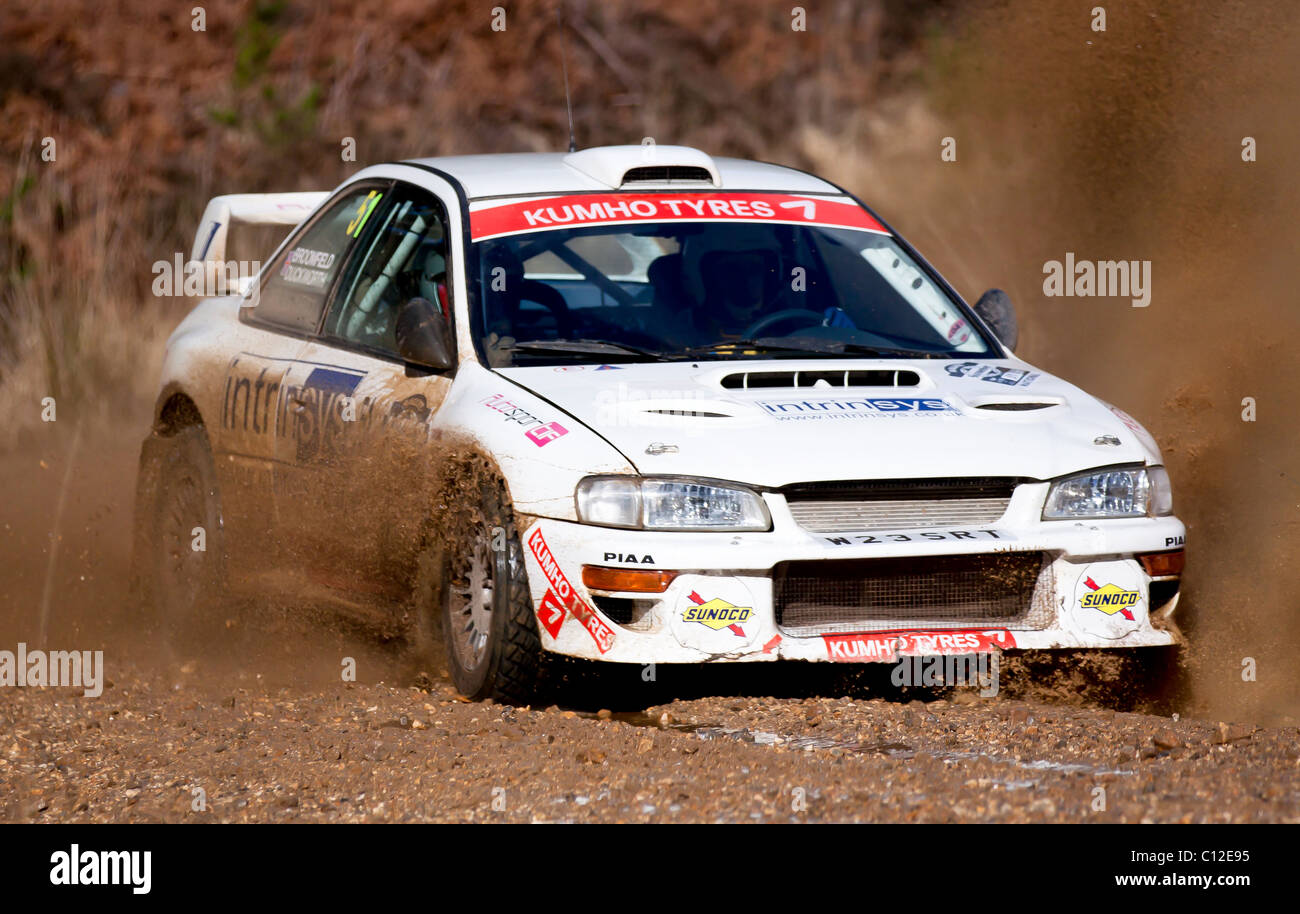 Wareham Rally Stage Map Rally Cars on Wareham forest stage of the Sunseeker Rally 2011 Stock ...