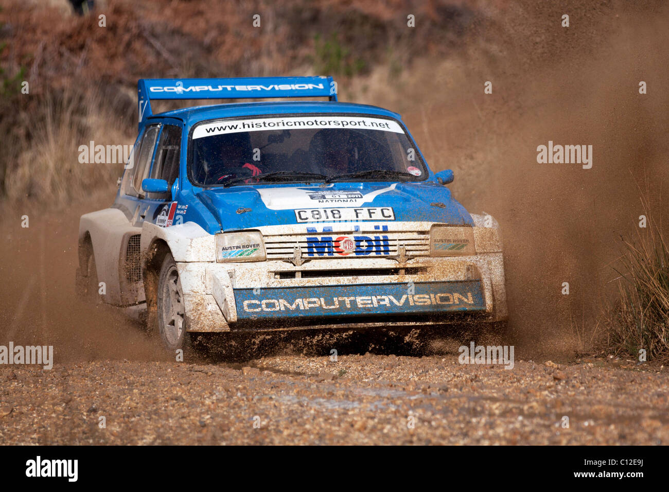 Wareham Rally Stage Map Rally Cars on Wareham forest stage of the Sunseeker Rally 2011 Stock ...