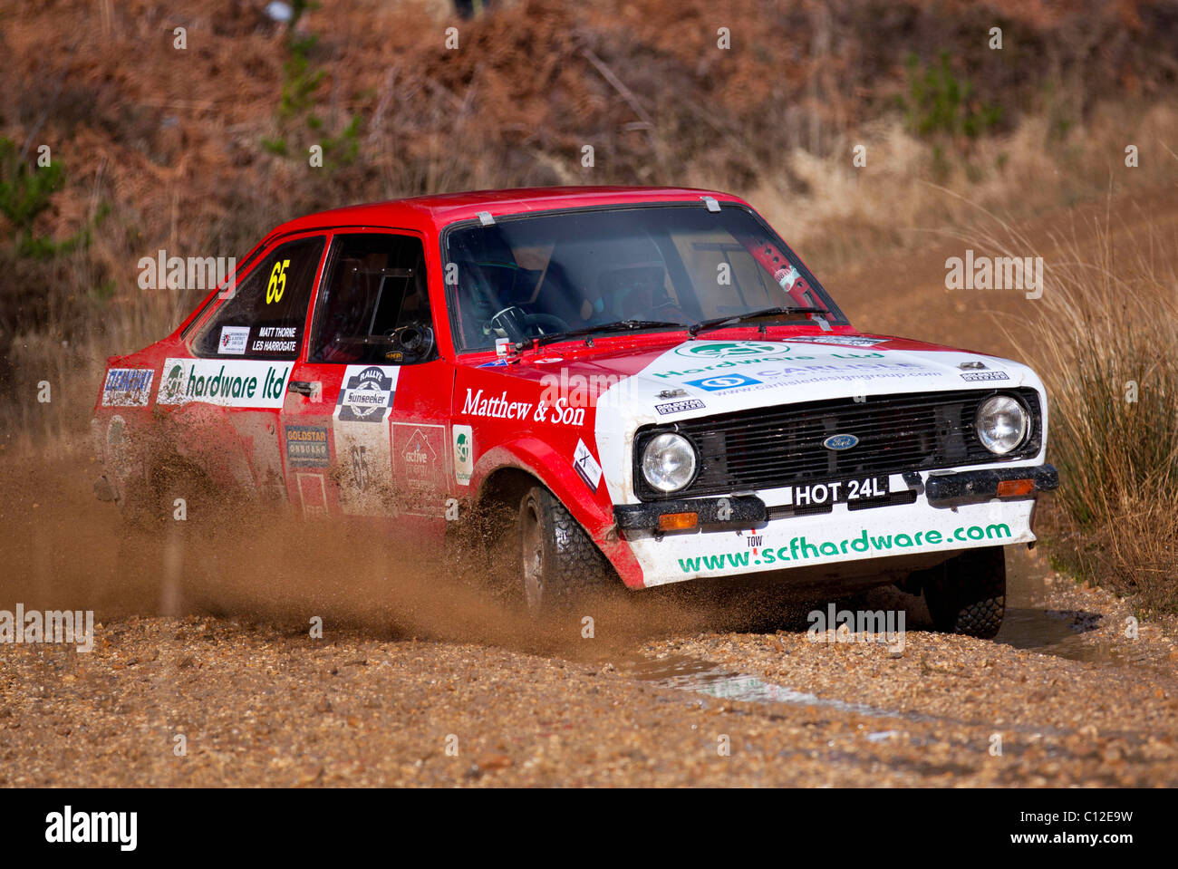 Wareham Rally Stage Map Rally Cars on Wareham forest stage of the Sunseeker Rally 2011 Stock ...