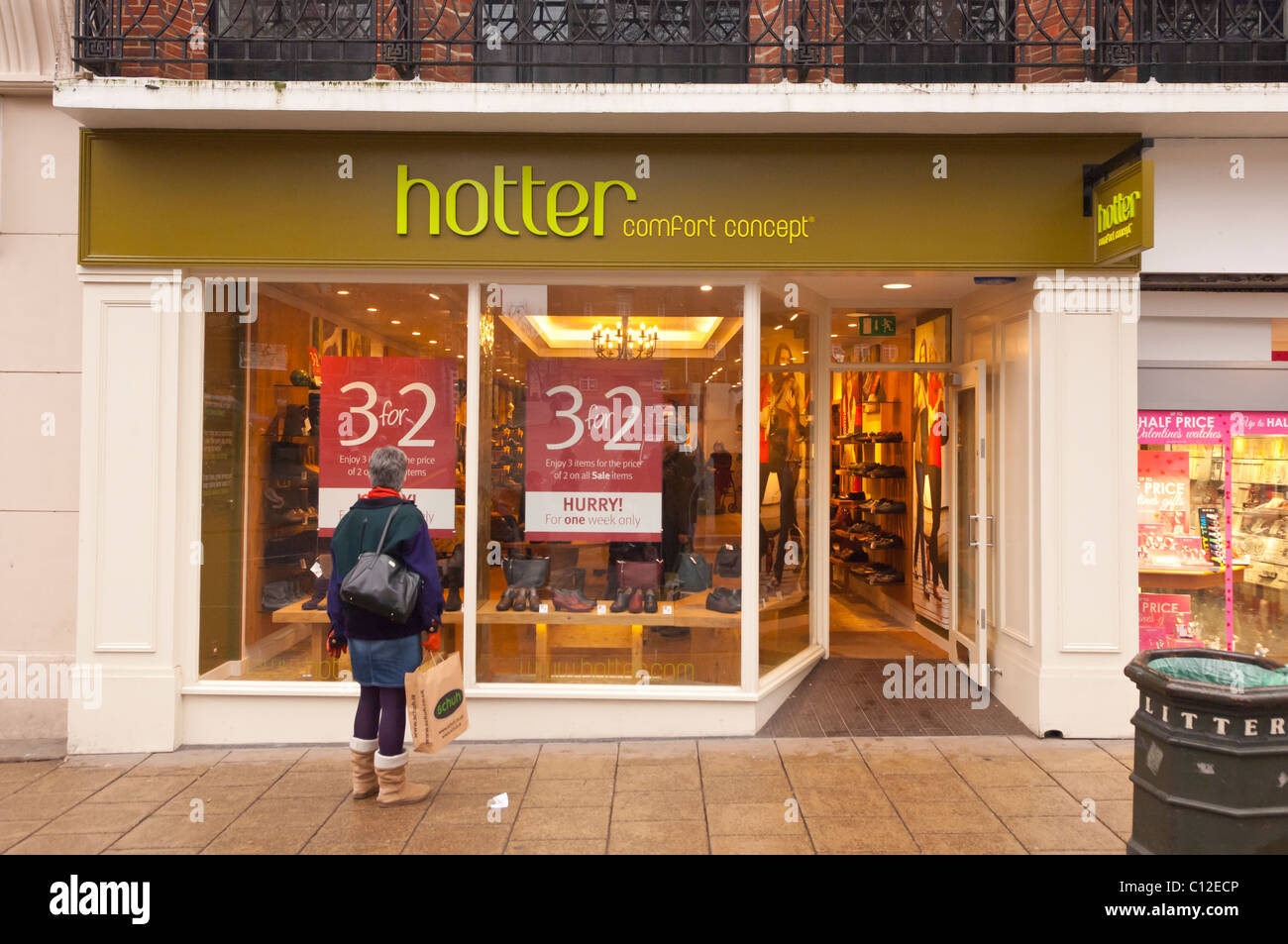 The Hotter shoe shop store in Norwich , Norfolk , England , Britain , Uk  Stock Photo - Alamy