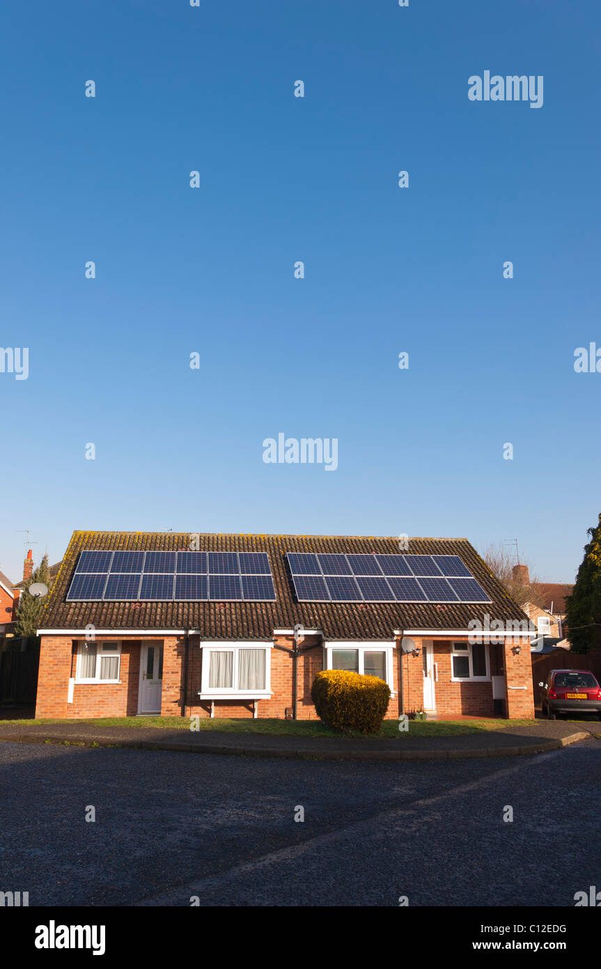 Solar panels on a house roof in the uk hires stock photography and images Alamy