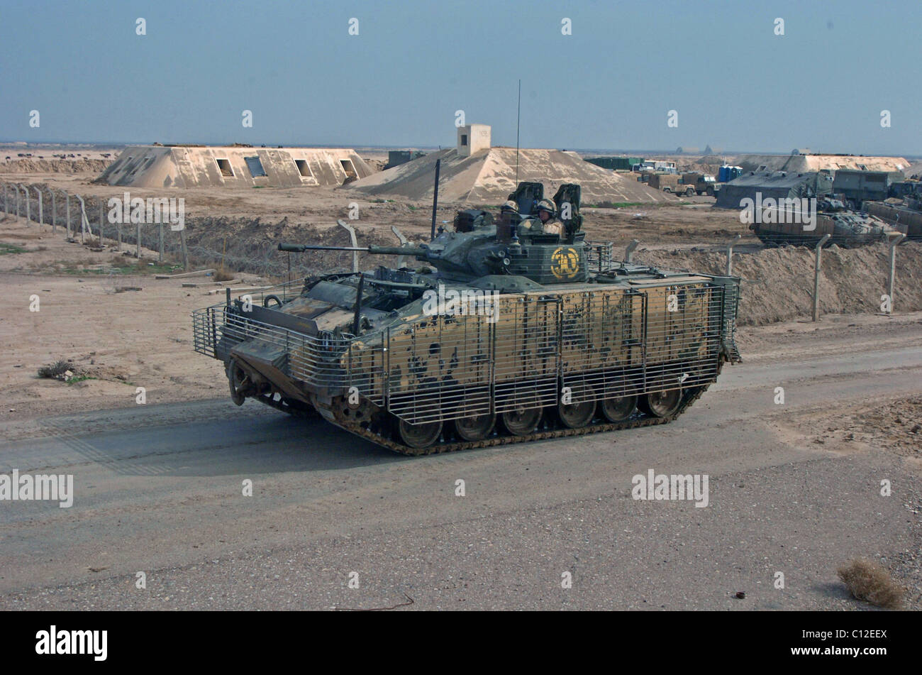 The MCV-80 Warrior infantry fighting vehicle was developed to replace the FV 430 series of armored fighting vehicles Stock Photo