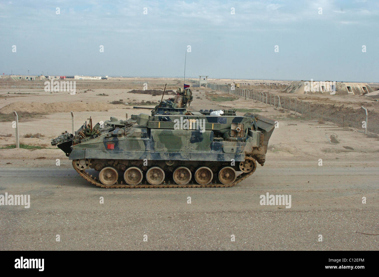 The MCV-80 Warrior infantry fighting vehicle was developed to replace the FV 430 series of armored fighting vehicles Stock Photo