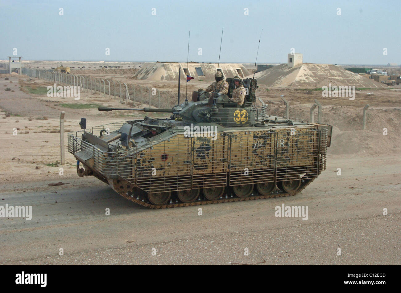 The MCV-80 Warrior infantry fighting vehicle was developed to replace the FV 430 series of armored fighting vehicles Stock Photo