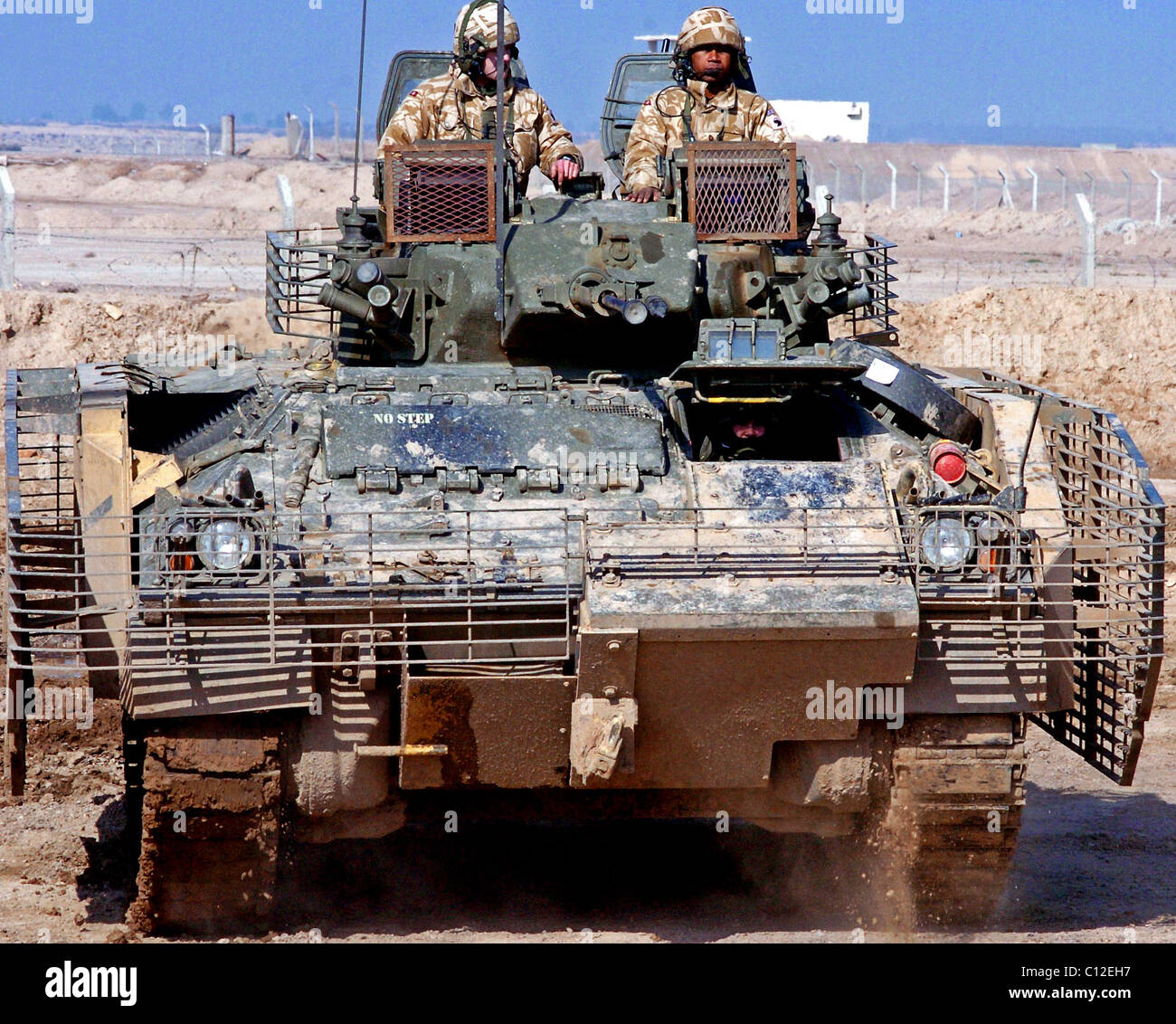 The MCV-80 Warrior infantry fighting vehicle was developed to replace the FV 430 series of armored fighting vehicles Stock Photo