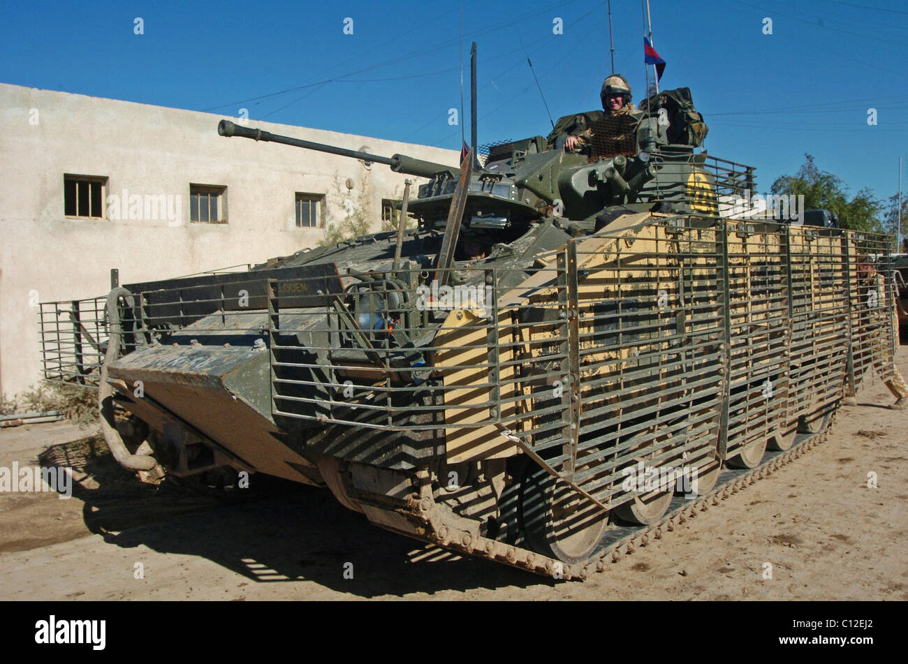 The MCV-80 Warrior infantry fighting vehicle was developed to replace the FV 430 series of armored fighting vehicles Stock Photo