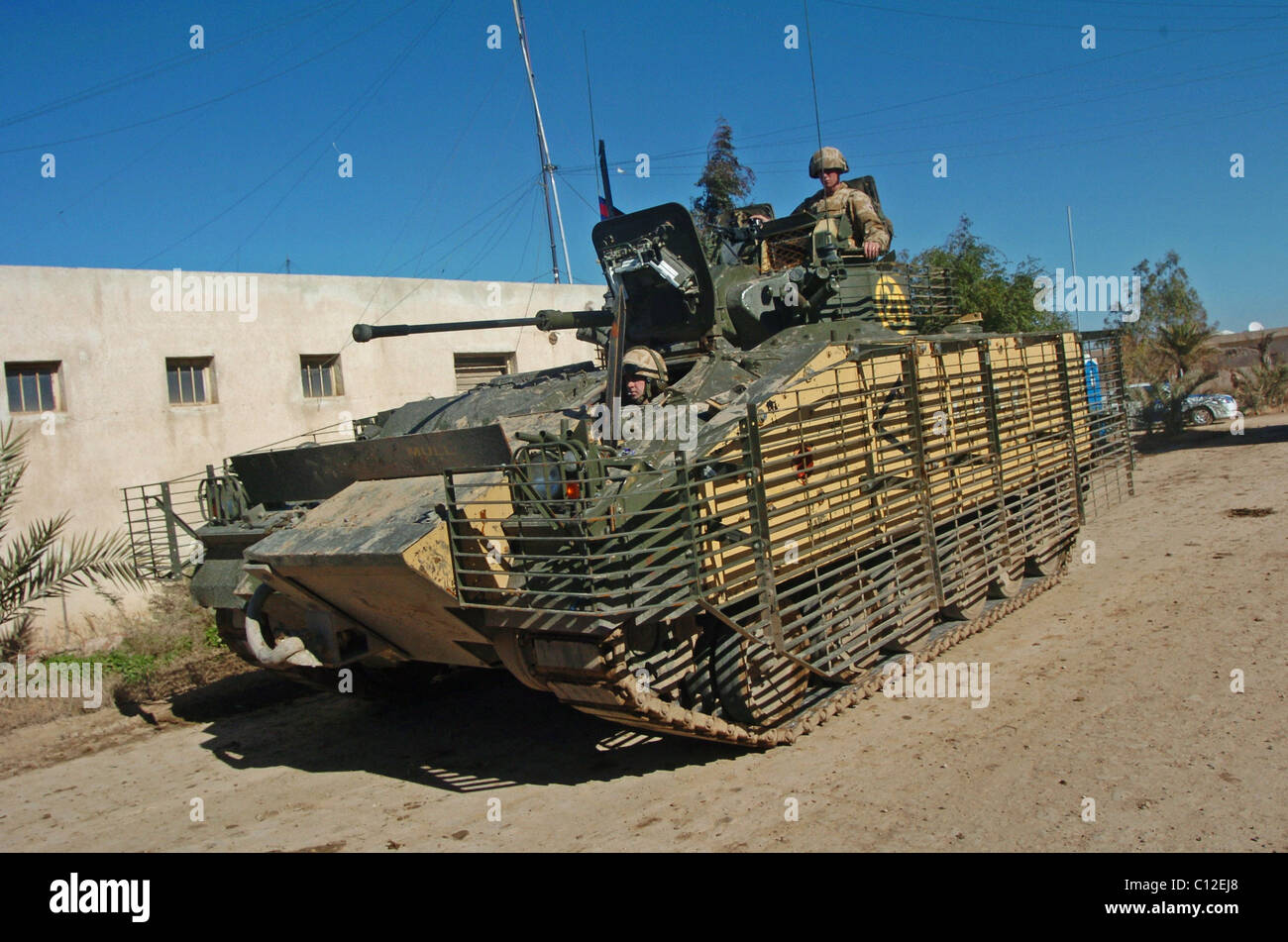 The MCV-80 Warrior infantry fighting vehicle was developed to replace the FV 430 series of armored fighting vehicles Stock Photo