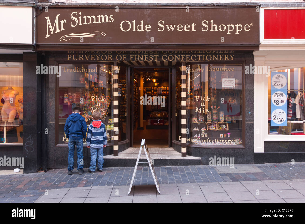 The Mr Simms olde sweet shop store in Norwich , Norfolk , England