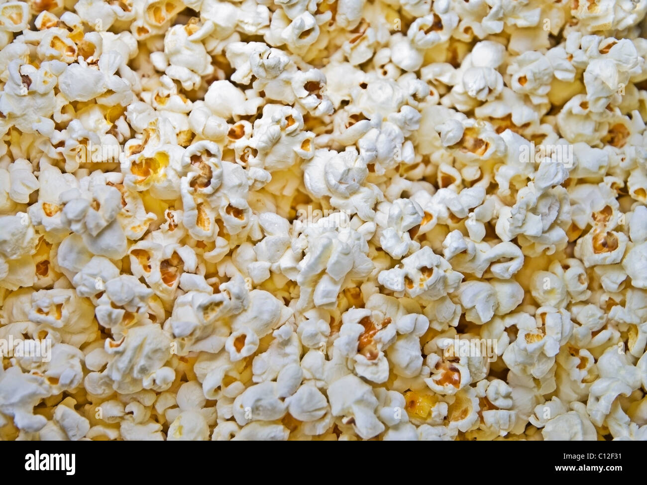 A pile of fresh popcorn close up Stock Photo Alamy