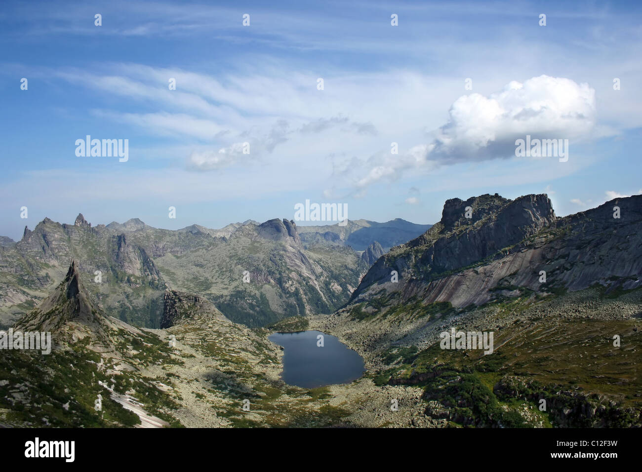 Wild nature in Ergaki ridge, Sayan mountains, Khakass Republic, Russia ...