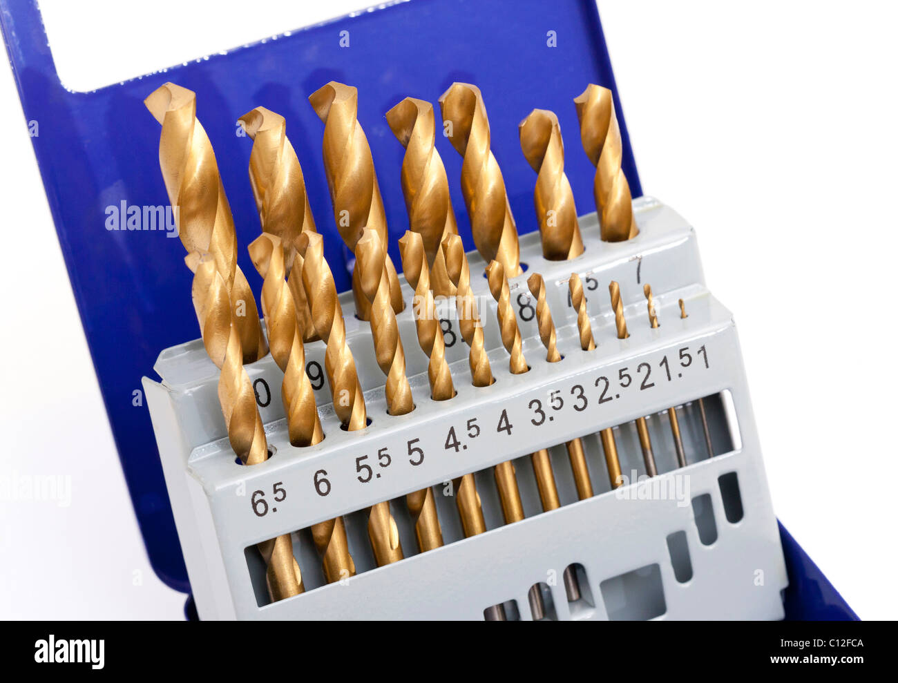 titanium nitride coated drill bits Stock Photo Alamy
