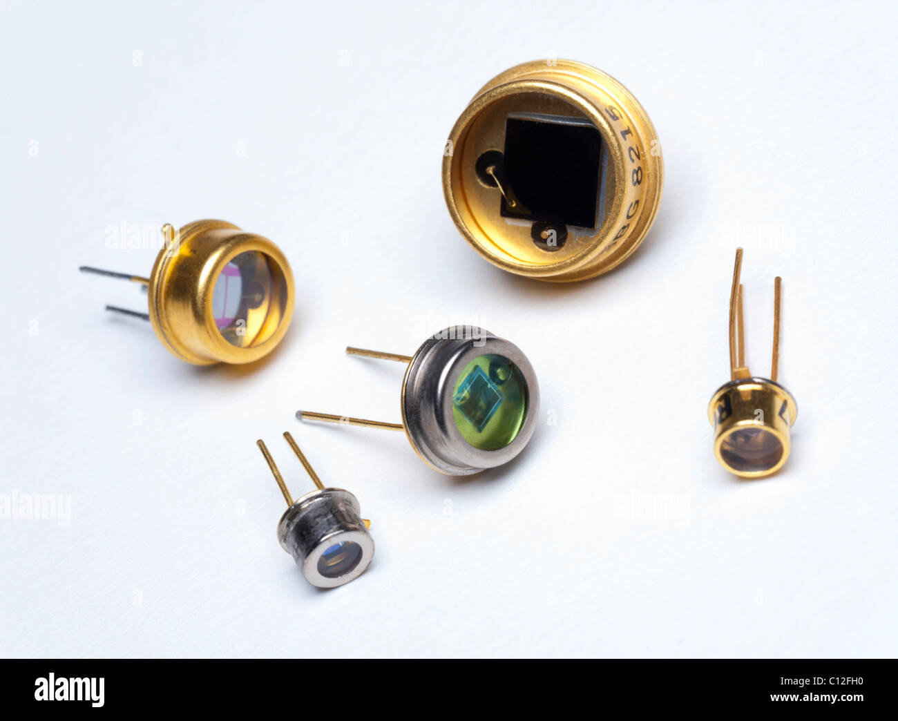 various silicon photodiodes Stock Photo