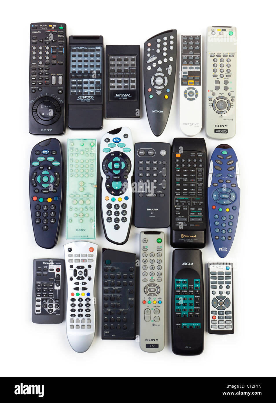 various remote controls Stock Photo - Alamy