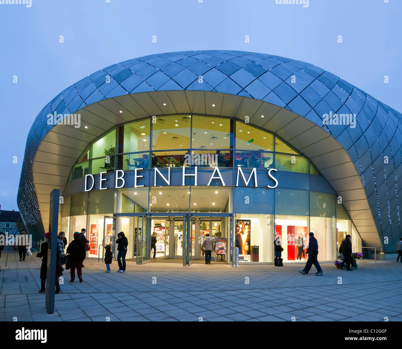 Debenhams store in evening Stock Photo