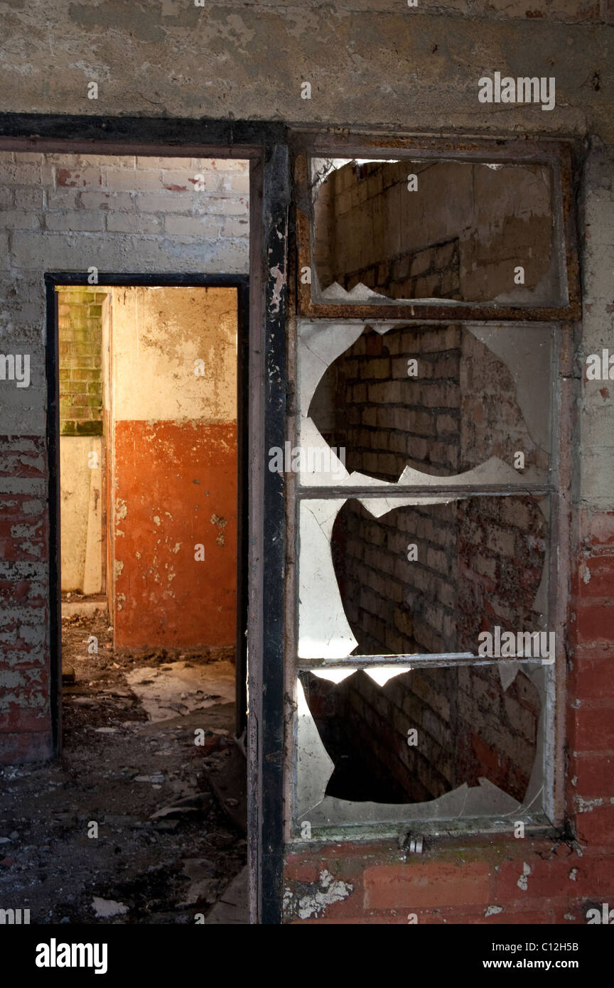Derelict Buildings at old RAF WIckenby, Lincolnshire March 2011 Stock Photo Alamy