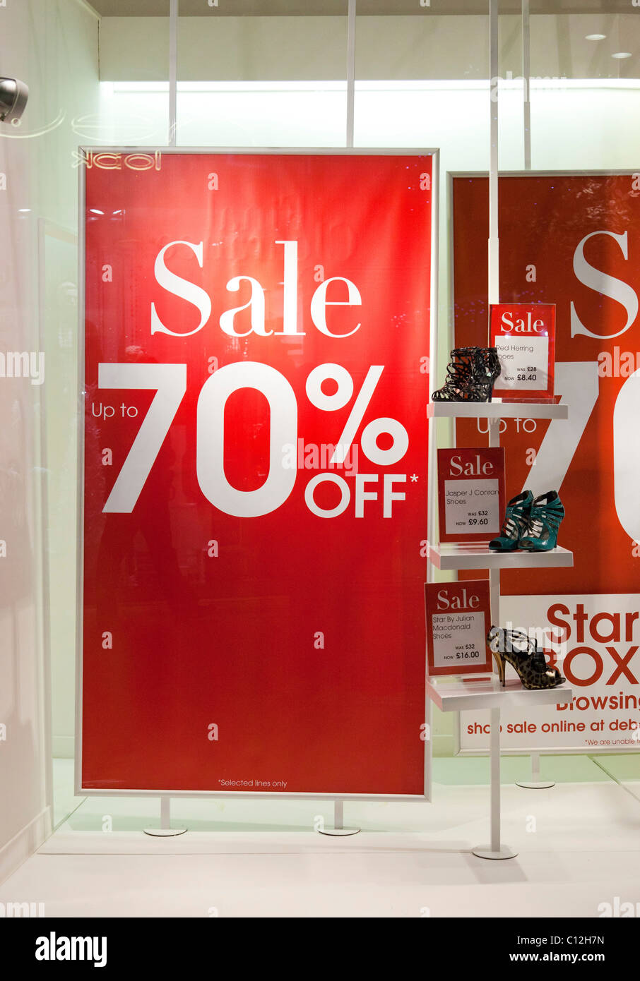 sales at fashion shop, UK Stock Photo