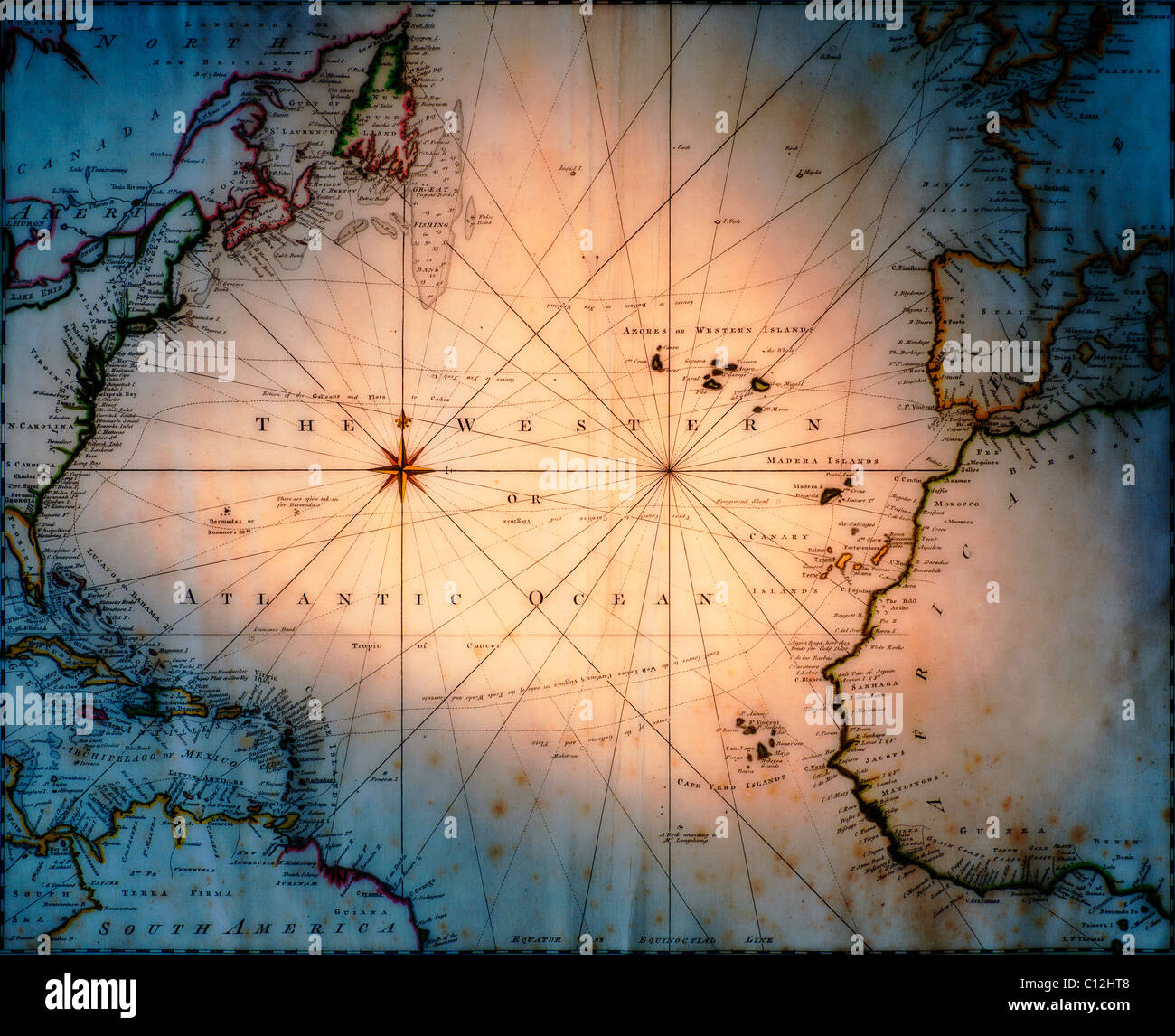 Antique world map Stock Photo - Alamy