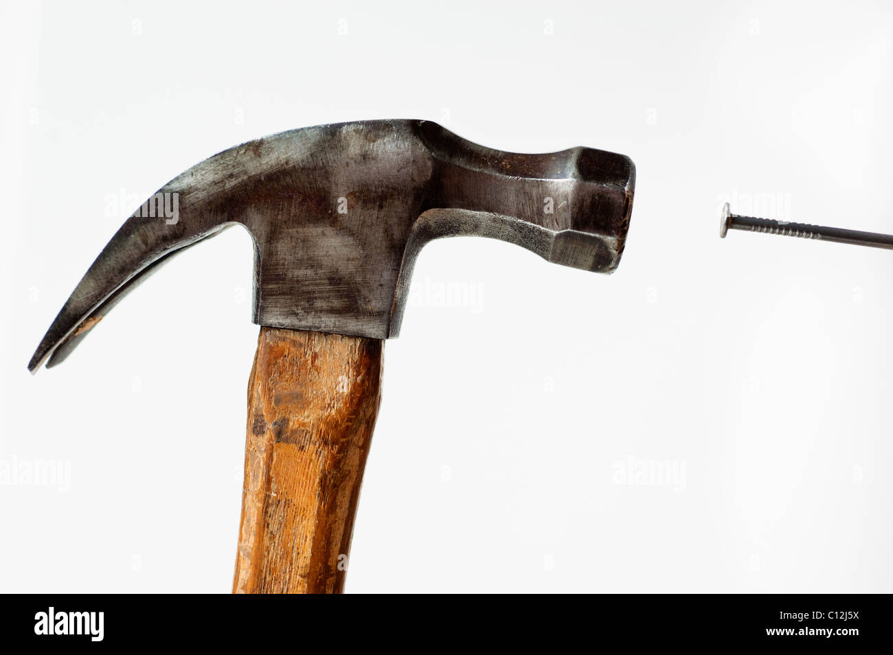 Hammer and nail Stock Photo Alamy