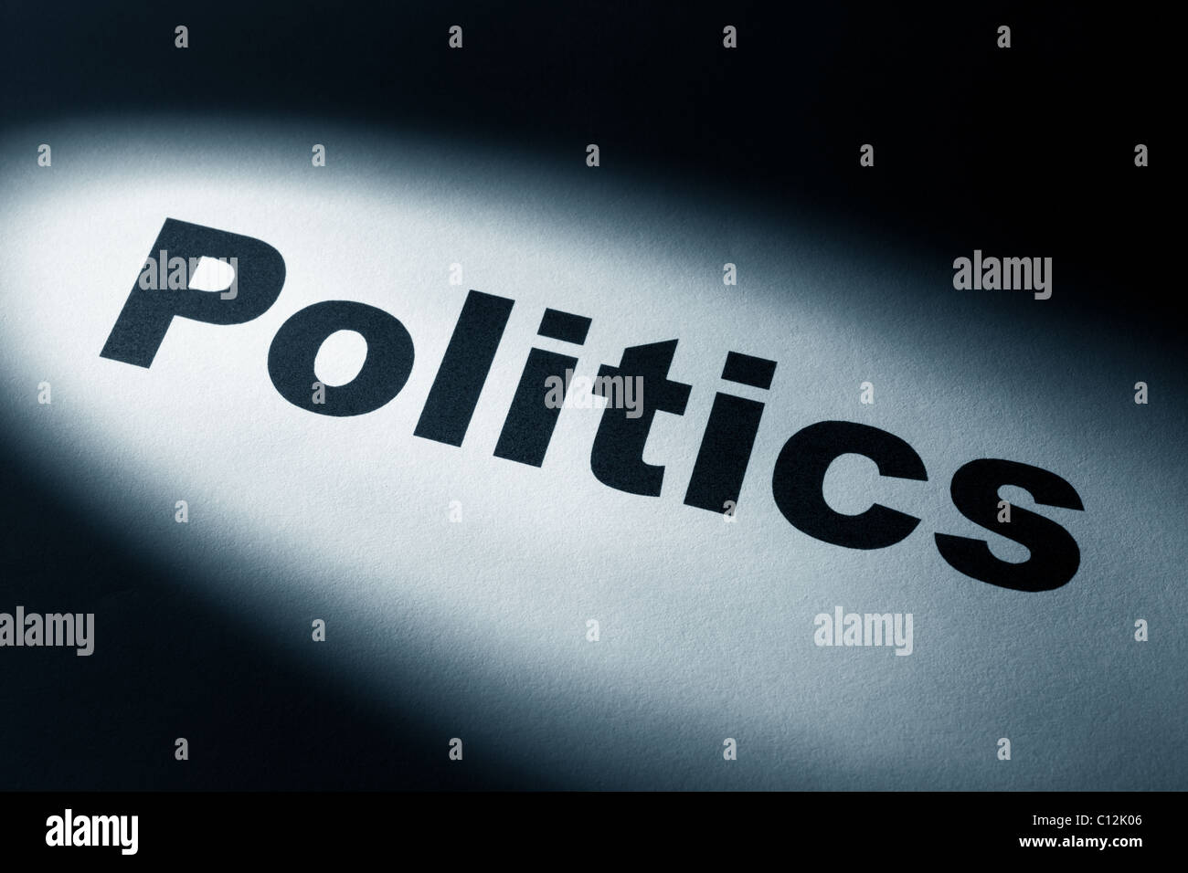 light and word of politics for background Stock Photo