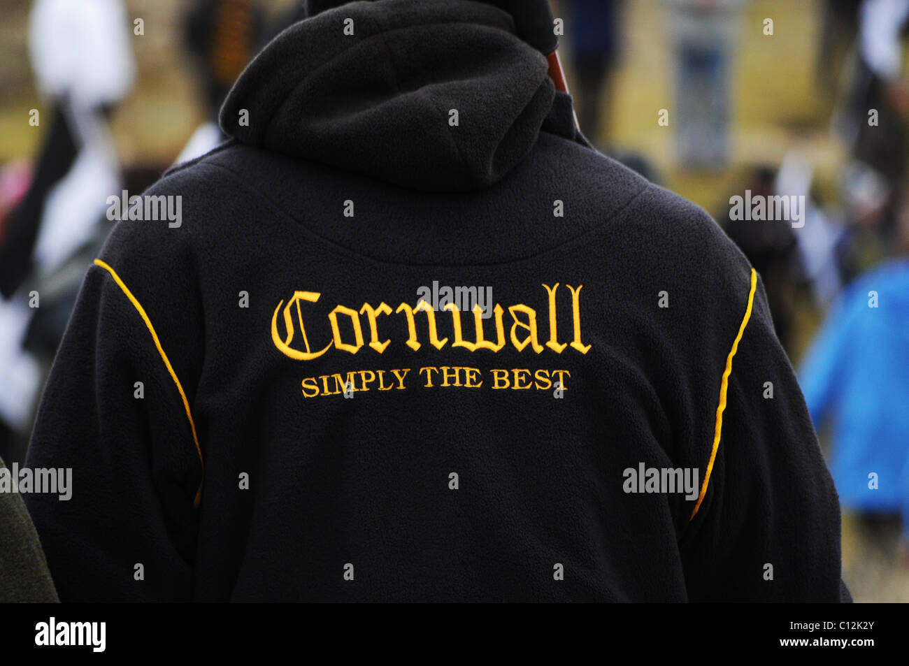 A cornwall rugby supporter Stock Photo