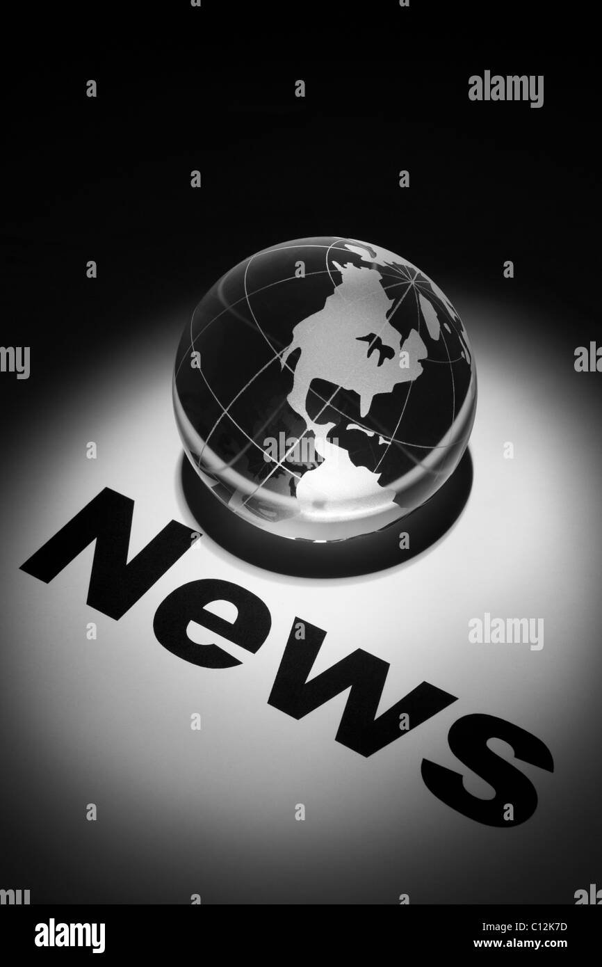 globe, concept of World News Stock Photo