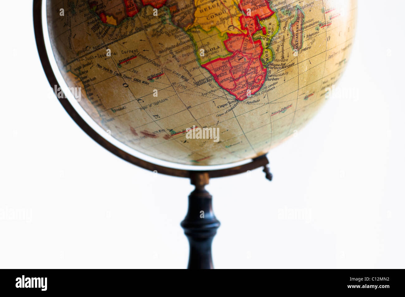 Globe on white background Stock Photo - Alamy